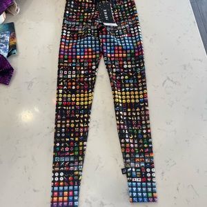 NWT Terez Black Emoji Leggings